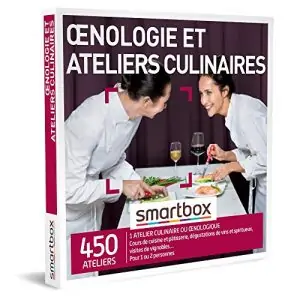 Passez la souris sur l'image pour zoomer SMARTBOX - Coffret Cadeau Homme, Femme ou Couple - Idée cadeau original : Œnologie et ateliers culinaires pour 1 ou 2 personnes